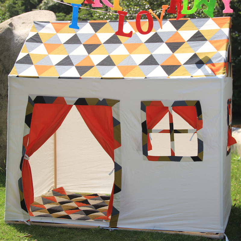 HT04 House Tent-Children Play House Tent Cotton Canvas Large Castle
